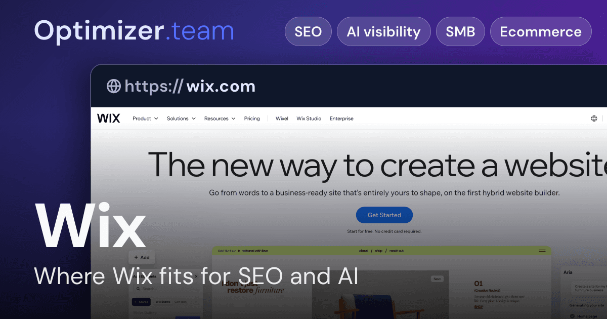 Wix for SMB Websites: Fit, SEO, AI Visibility, and Tradeoffs. Where Wix fits for SEO and AI